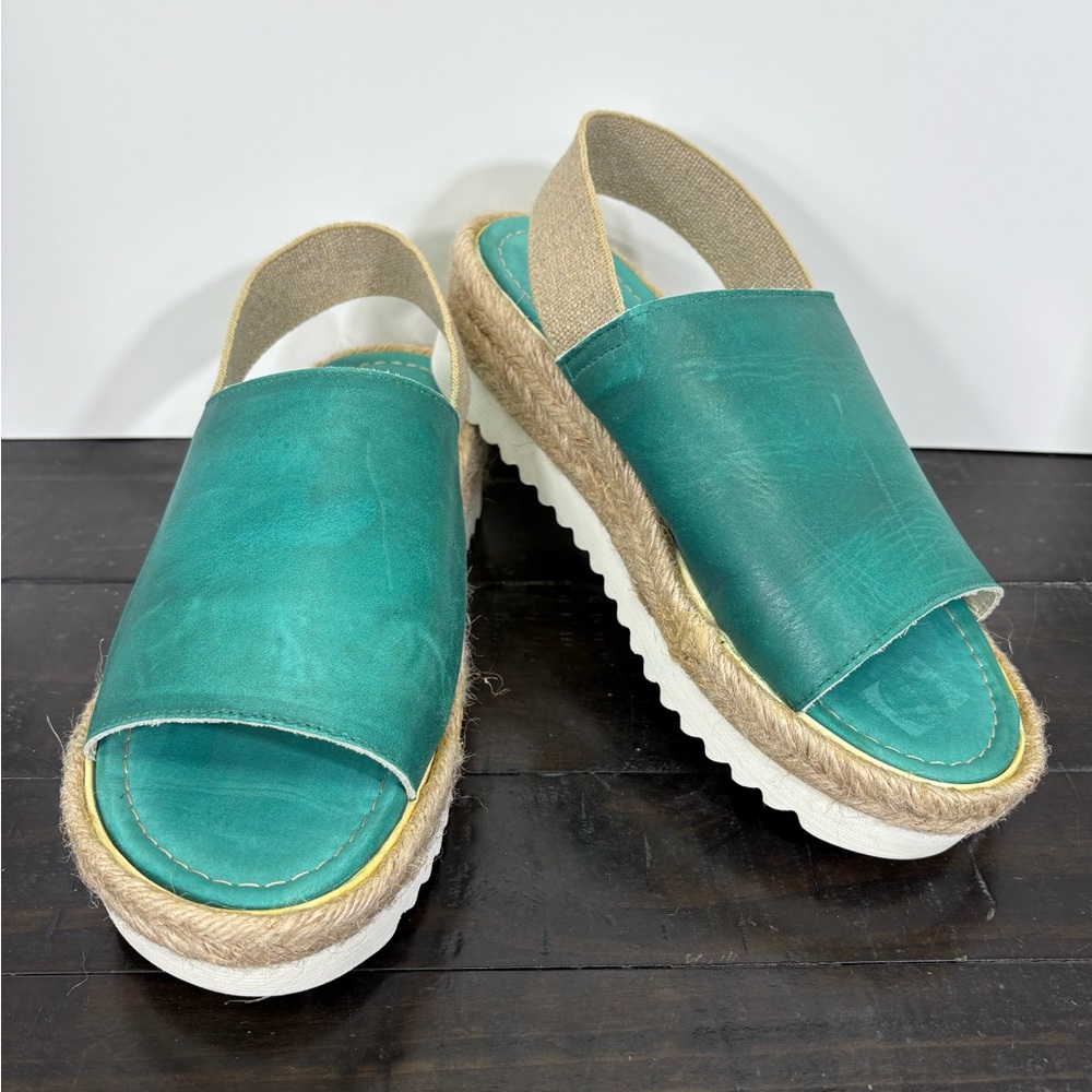 Fred Segal Woman’s Teal Sandal - Size 37 / US 6.5